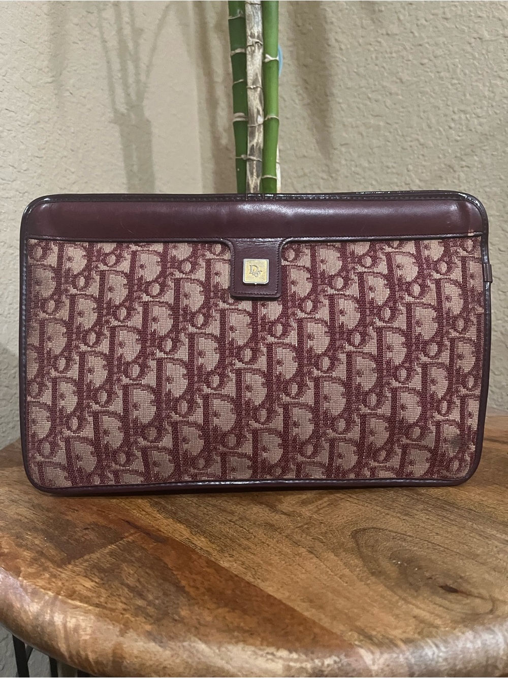 DIOR VINTAGE TROTTER MONOGRAM CLUTCH
